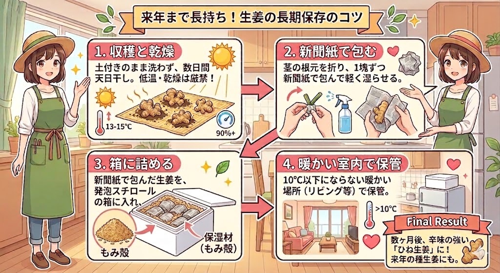 しょうがの長期保存方法