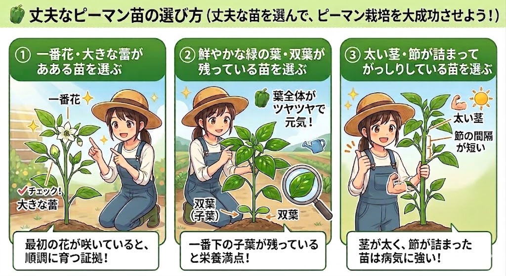 丈夫なピーマン苗の選び方