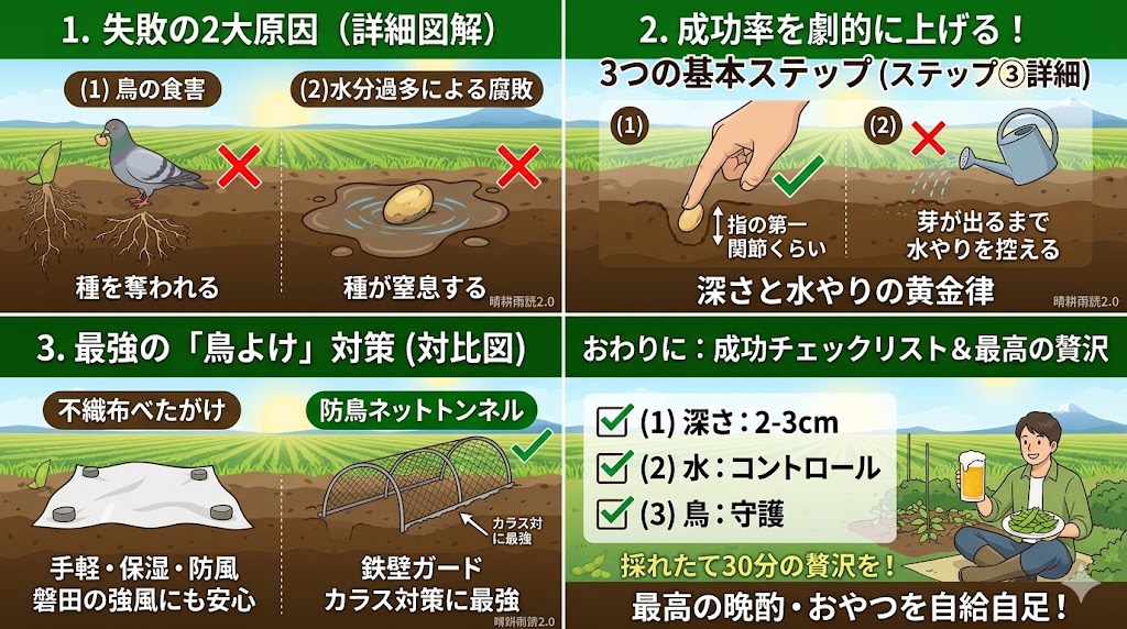 枝豆の種まきから３ステップで、最高の晩酌を目指して！