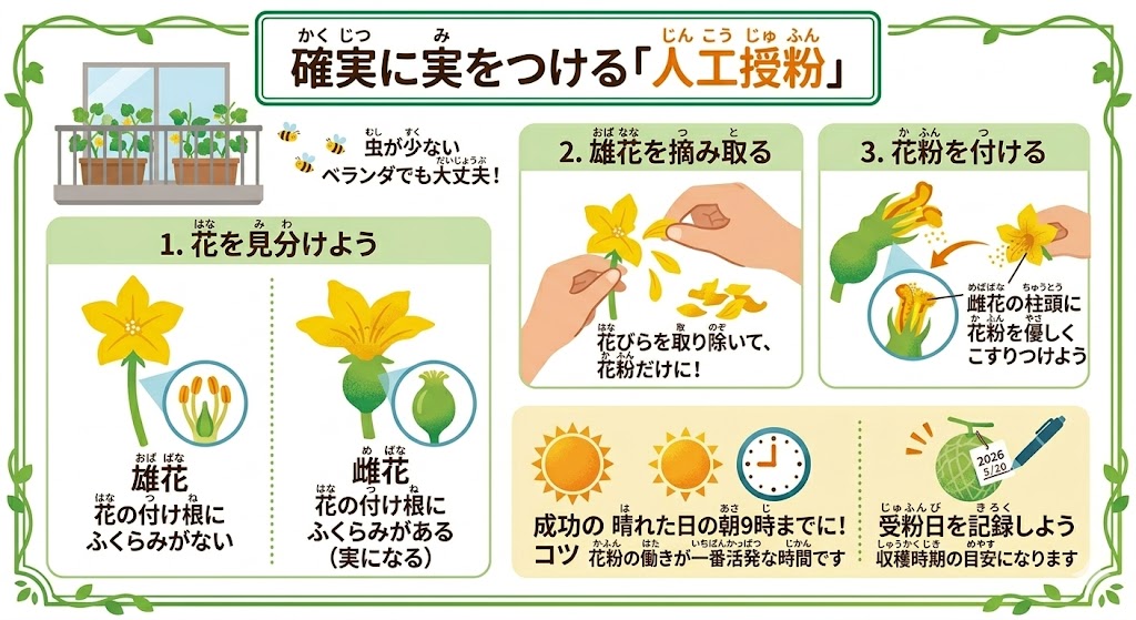 確実に実をつける人工授粉